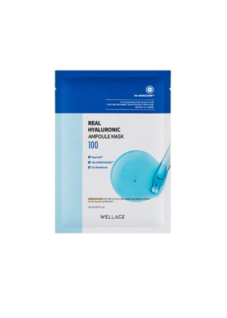 Wellage Real Hyaluronic Blue Ampoule Mask